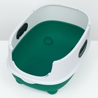 Туалет закрытый с УФ-лампой для уничтожения запаха 39×56×40 см, зелёный - Фото 7