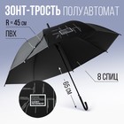 Зонт-трость «Санкт- Петербург», черный, 8 спиц - фото 8722431
