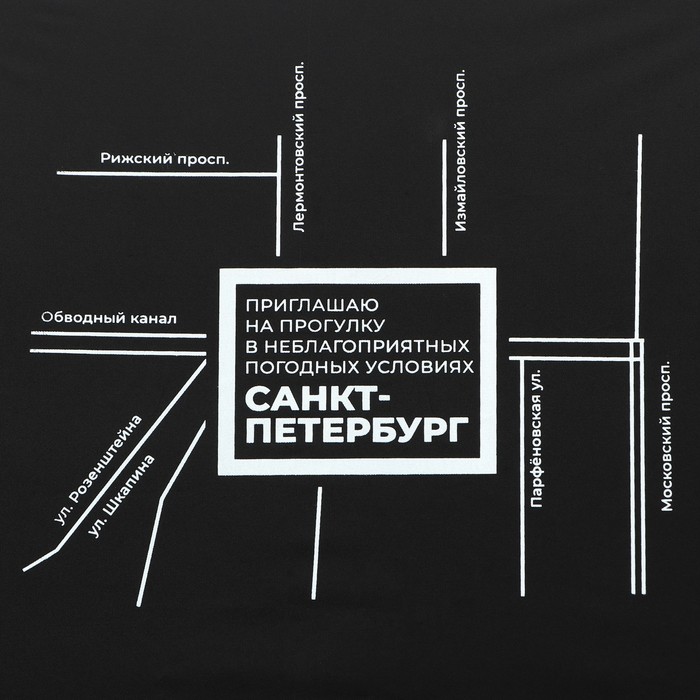 Зонт-трость «Санкт- Петербург», черный, 8 спиц - фото 1885918823