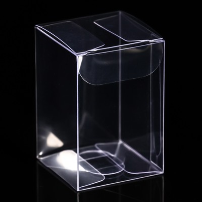 Складная прозрачная коробка из PVC, для упаковки подарков, 4×4×6 см