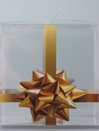 Складная прозрачная коробка из PVC, для упаковки подарков, «Золотой бантик», 7×7×7 см 9922193