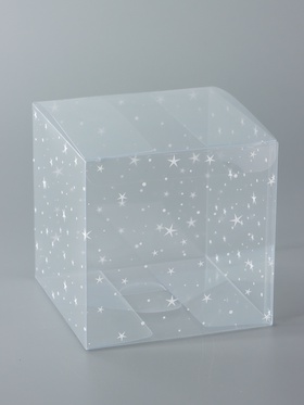 Складная прозрачная коробка из PVC, для упаковки подарков, «Звёздный горошек», 11?11?11 см (комплект 5 шт)