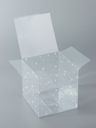 Складная прозрачная коробка из PVC, для упаковки подарков, «Звёздный горошек», 11×11×11 см 9922195