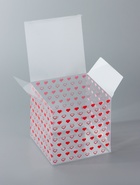 Складная прозрачная коробка из PVC, для упаковки подарков, «Сердечки», 11×11×11 см 9922205