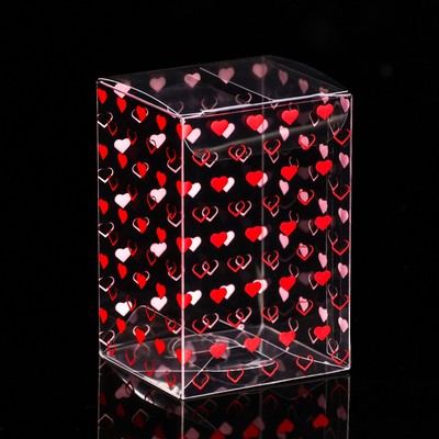 Складная коробка из PVC "Сердечки", 4,5 х 5 х 7,5 см