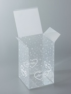 Складная прозрачная коробка из PVC, для упаковки подарков, LOVE YOU, 11×11×18 см 9922207