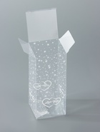 Складная прозрачная коробка из PVC, для упаковки подарков, LOVE YOU, 5×5×12 см 9922208
