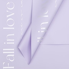 Пленка для цветов матовая, 'Любовь', 58х58см, фиолетовый