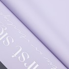 Пленка для цветов и букетов, матовая, «Любовь», 57×57 ±2 см, фиолетовый - Фото 2