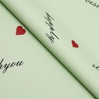 Пленка для цветов матовая, «Пожелания», 58×58 см, зелёный - Фото 2