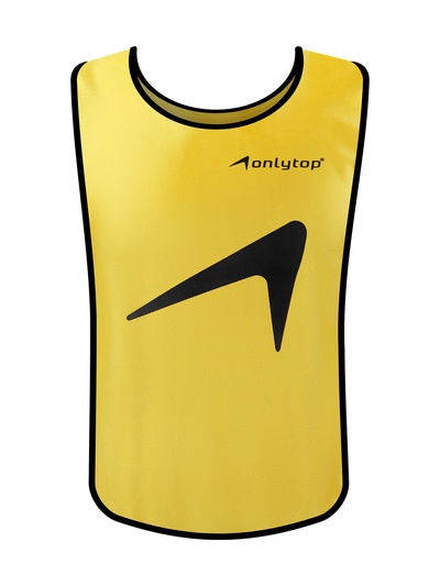 Набор футбольных манишек ONLYTOP, р. 50-56, 5 шт., на резинке, жёлтый