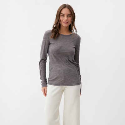 Лонгслив женский KAFTAN: Basic line, серо-фиолетовый, размер 44-46