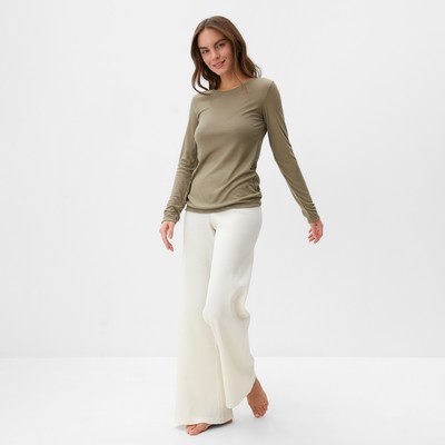 Лонгслив женский KAFTAN: Basic line, хаки, размер 40-42