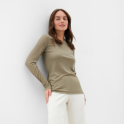Лонгслив женский KAFTAN: Basic line, хаки, размер 40-42