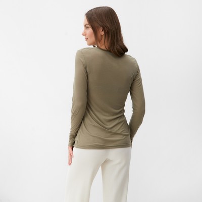 Лонгслив женский KAFTAN: Basic line, хаки, размер 40-42