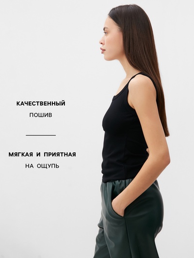 Майка женская MIST: Base, размер 42-44, чёрная