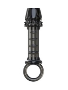 Насадка на пенис с кольцом на мошонку, массажная, открытая, черный - Фото 1