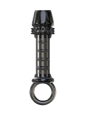 {{photo.Alt || photo.Description || 'Насадка на пенис с кольцом на мошонку, массажная, открытая, черный'}}