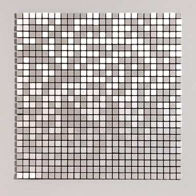 Панель ПВХ самоклеящаяся TAKE IT EASY «Мозаика клетка», 300×300 мм, цвет серебристый