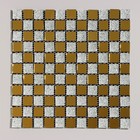 Панель самоклеящаяся 30*30см мозаика клетка серебристо-золотая - фото 12056681