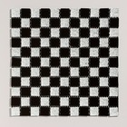 Панель самоклеящаяся 30*30см мозаика клетка черно-белая - фото 12056687