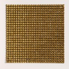 Панель самоклеящаяся 30*30см мозаика клетка золотистая - фото 12056693