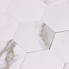 Панель самоклеящаяся 30*30см мозаика соты, белая 9933244