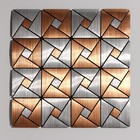 Панель самоклеящаяся 30*30см мягкая геометрия бронза-серебро - фото 292856193