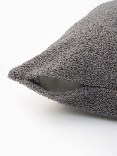 Наволочка декоративная «Этель» Boucle, 43×43 см, серая