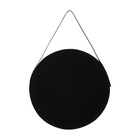Зеркало настенное круглое «Клик Мебель» Black Leather, на кожаном ремне, d=52 см, цвет чёрный - Фото 6