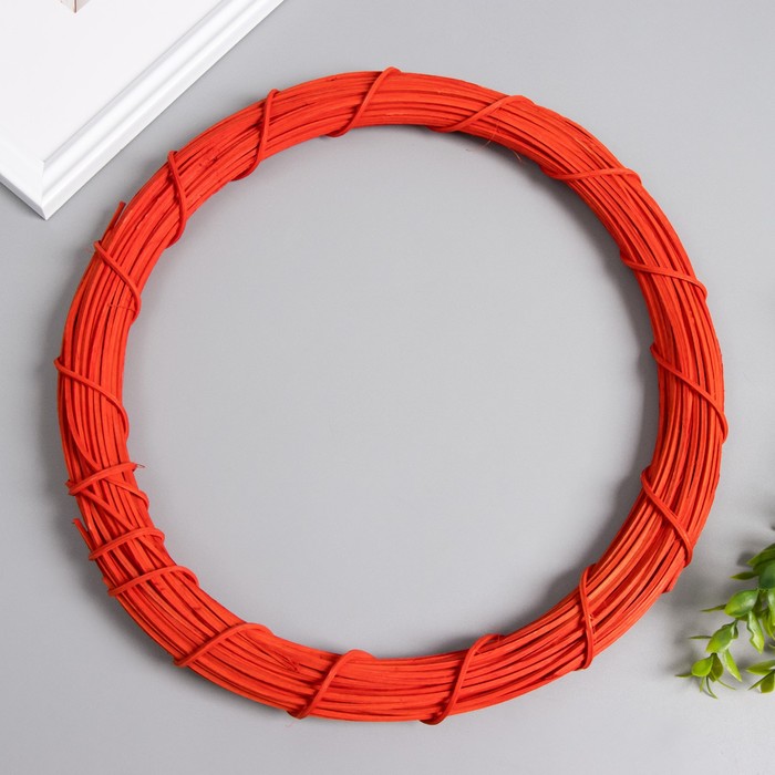 Кольцо для изготовления ловца снов «Красный», d=30 см, ротанг - Фото 1