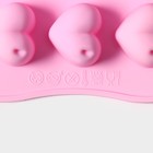 Форма для шоколада Доляна «Сердечки», силикон, 19,5×10×1,8 см, 15 ячеек (2,7×2,3 см), цвет МИКС - Фото 9