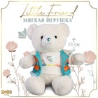 Мягкая игрушка "Little Friend", мишка в голубой курточке - фото 320946855