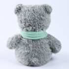 Мягкая игрушка "Little Friend", новогодний мишка с зелёным шарфом, цвет светло-серый - Фото 7