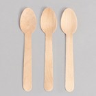 Ложки деревянные, 14 см, 12 шт - Фото 1