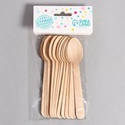 Ложки деревянные, 14 см, 12 шт - Фото 3