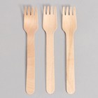 Вилки деревянные, 14 см, 12 шт - Фото 1