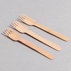 Вилки деревянные, 14 см, 12 шт - Фото 2