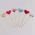 Шпажки для канапе «Сердечки», 15 см, набор 24 шт. - Фото 1