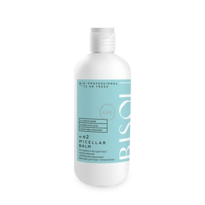 Бальзам для волос Bisou 72hr Fresh, мицеллярный, себобалансирующий, 285 мл - Фото 1