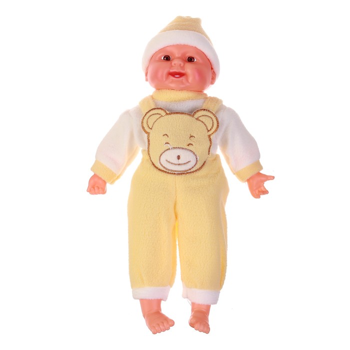 Мягкая игрушка «Кукла» жёлтый костюм, хохочет - фото 1905339415