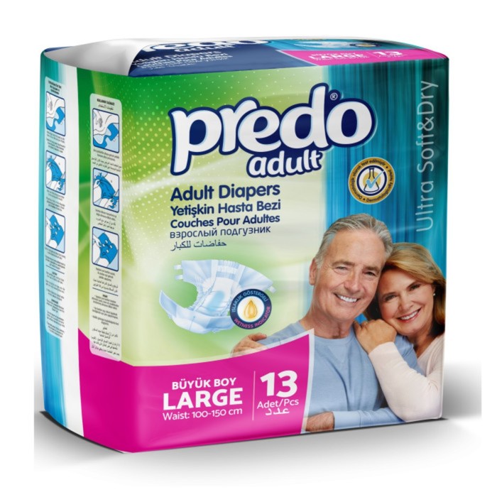 Подгузники для взрослых Predo Adult, L, 13 шт - Фото 1