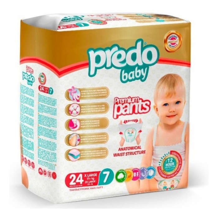 Подгузники-трусики Predo Baby Premium Pants, размер 7, 17+ кг, 24 шт - Фото 1