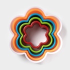 Формы для печенья Доляна, набор 5 шт.: 9 см, 8 см, 6.7 см, 5.5 см, 4 см, пластик, МИКС - Фото 4