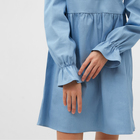 Платье женское джинсовое с воротником MIST, р.44, светло-голубой - Фото 3