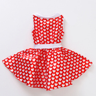 Карнавальный костюм «Стиляги» платье красное с белыми сердцами, повязка р-р 32 рост 122-128 см - Фото 5