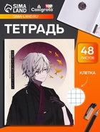 Тетрадь 48 листов в клетку, Calligrata «Аниме. Парень и небо» - Фото 1