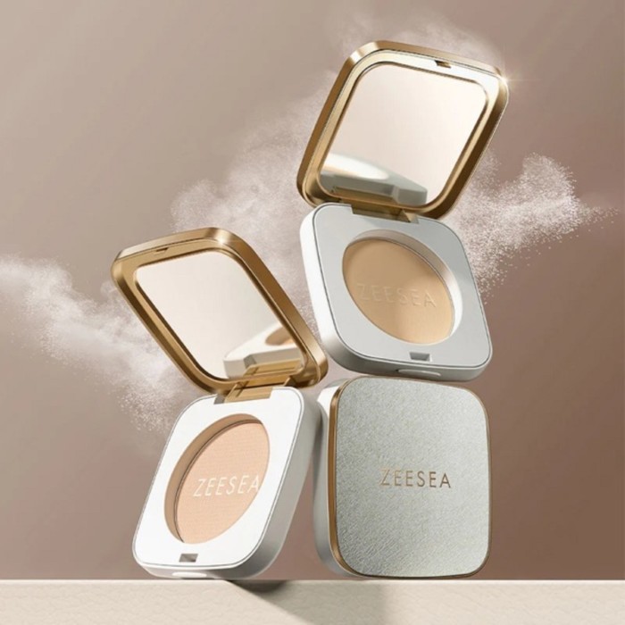 Пудра компактная ZeeSea Soft Velvet Pressed Powder, тон 01 жемчужный, 7 г - Фото 1