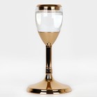Подсвечник металл, стекло на 1 свечу «Безмятежность» цвет золото 11 х 11 х 21 см - Фото 2