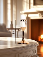 Подсвечник металлический «Безмятежность», стекло, на 1 свечу, цвет золото, 11×11×21 см - Фото 2